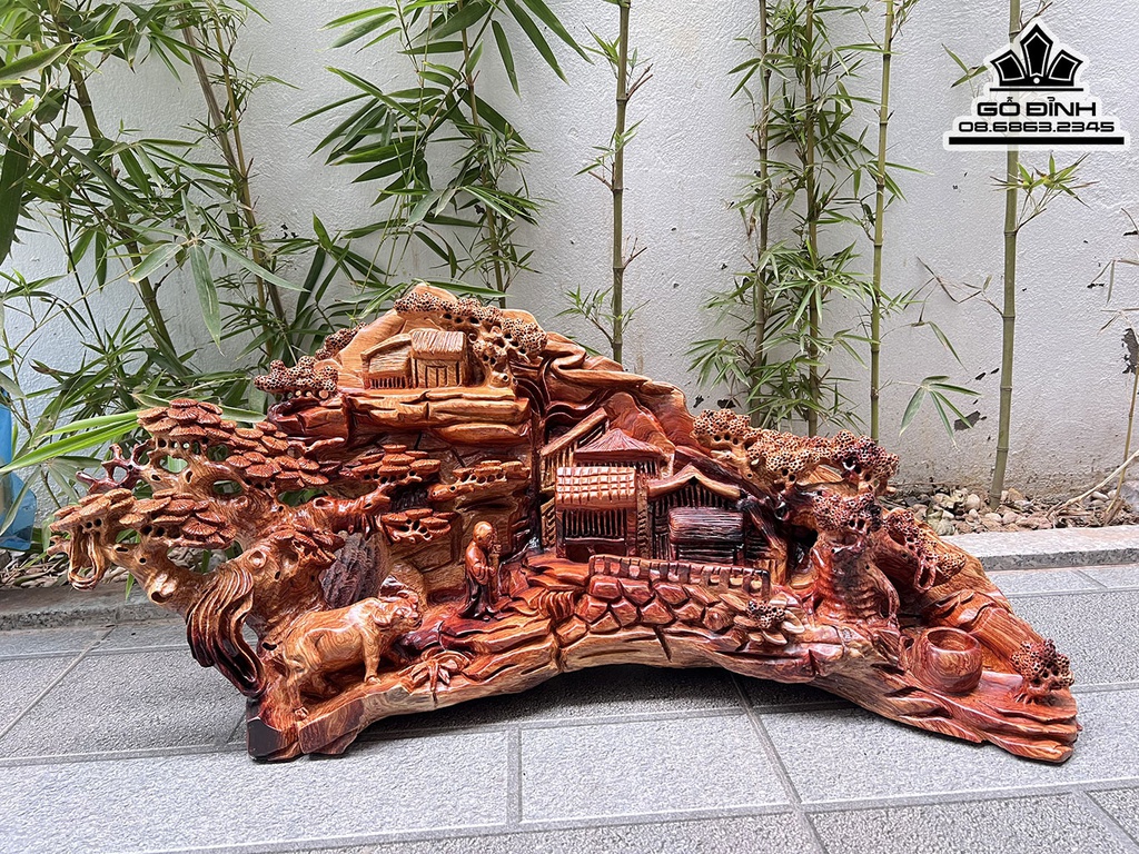 Tiểu Cảnh Gỗ Hương Cao 34 Ngang 75 Sâu 30 (cm)