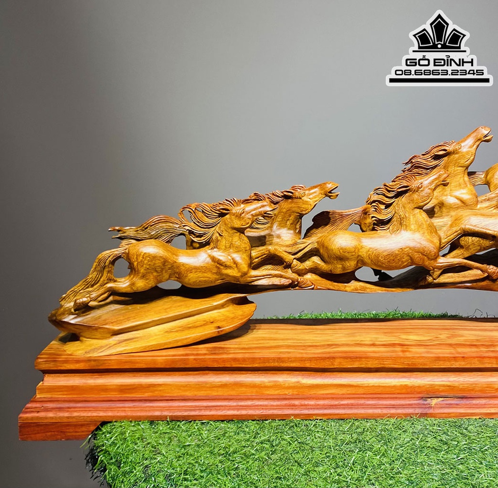 Cầu Bát Mã Gỗ Hương Ta Cao 39 Ngang 77 Sâu 15 (cm)