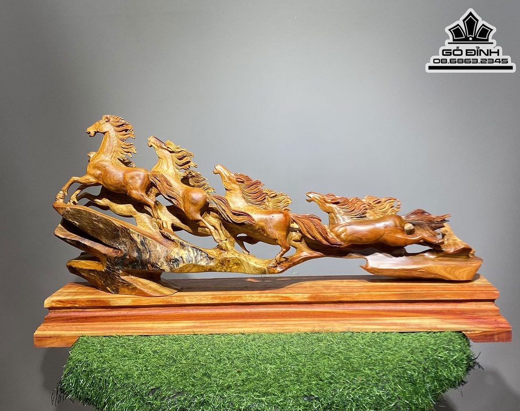 Cầu Bát Mã Gỗ Hương Ta Cao 39 Ngang 77 Sâu 15 (cm)