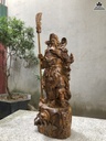 Tượng Quan Công Gỗ Bách Xanh Cao 82 Ngang 33 Sâu 30 (cm)