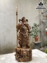 Tượng Quan Công Gỗ Bách Xanh Cao 82 Ngang 33 Sâu 30 (cm)