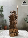 Tượng Quan Công Gỗ Bách Xanh Cao 82 Ngang 33 Sâu 30 (cm)