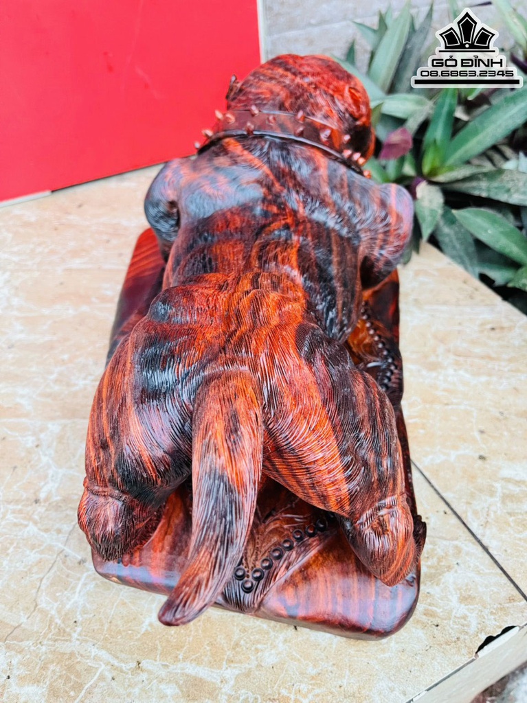 Tượng Chó Phong Thủy Gỗ Trắc Cao 22 Ngang 38 Sâu 18 (cm)