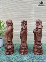 Tượng Phúc Lộc Thọ (Tam Đa) Gỗ Sưa Cao 22 Ngang 9 Sâu 6 (cm)
