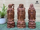 Tượng Phúc Lộc Thọ (Tam Đa) Gỗ Sưa Cao 22 Ngang 9 Sâu 6 (cm)