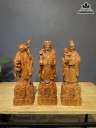 Tượng Phúc Lộc Thọ ( Tam Đa ) Gỗ Hương Đá Liền Khối Cao 50 Ngang 15 Sâu 12 (cm)