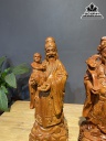 Tượng Phúc Lộc Thọ ( Tam Đa ) Gỗ Hương Đá Liền Khối Cao 50 Ngang 15 Sâu 12 (cm)