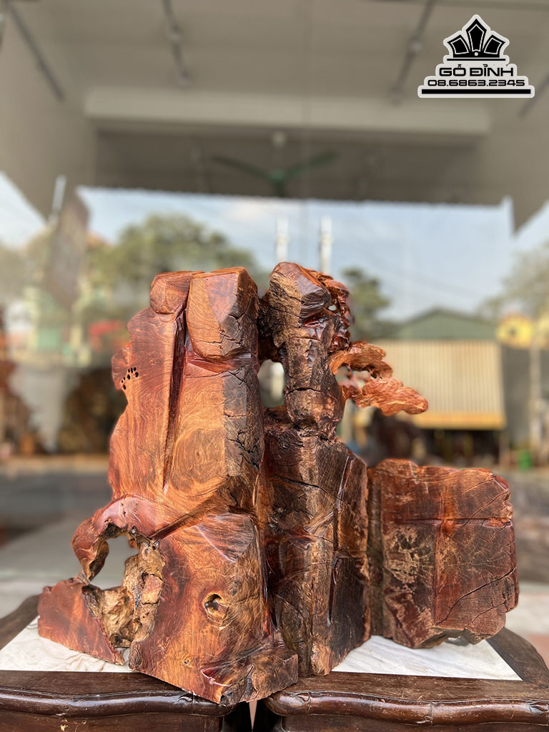 Tiểu Cảnh Gỗ Hương Cao 51 Ngang 62 Sâu 42 (cm)