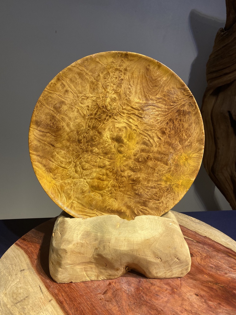 Đĩa Phú Quý Đường Kính 32 Gỗ Nu Kháo Đường Kính 32 (cm)