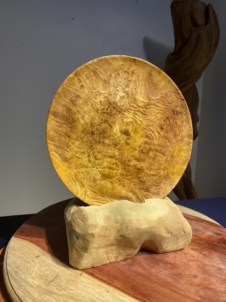 Đĩa Phú Quý Đường Kính 32 Gỗ Nu Kháo Đường Kính 32 (cm)