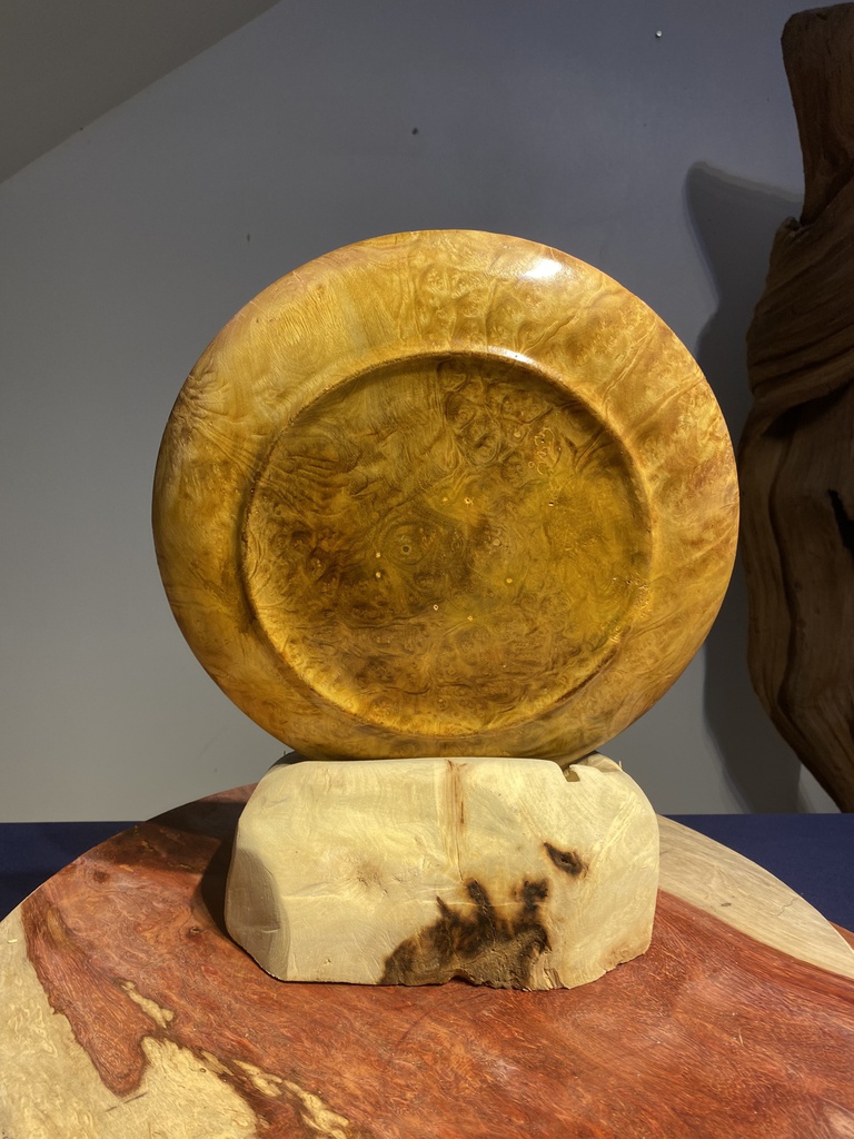 Đĩa Phú Quý Đường Kính 32 Gỗ Nu Kháo Đường Kính 32 (cm)