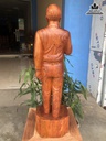 Tượng Võ Nguyên Giáp Gỗ Hương Cao 79 Ngang 23 Sâu 17 (cm)