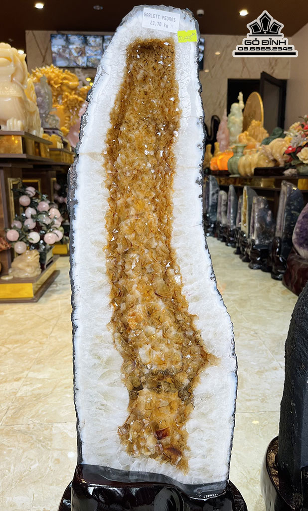 Cặp Động Đá Thạch Anh Vàng Cao 80-81 Ngang 66 (cm) 51,8kg