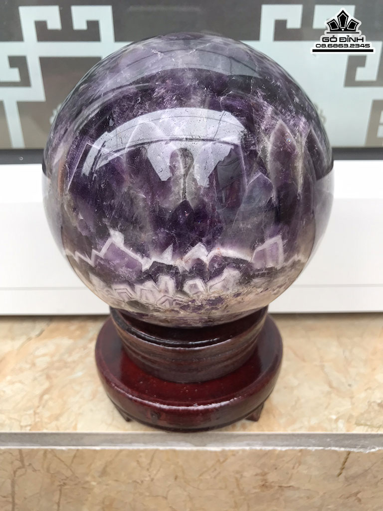 Bi Cầu Đá Thạch Anh Tím Đường Kính 11 (cm) 1,85kg