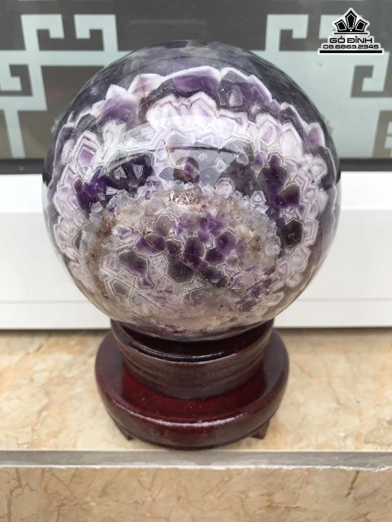 Bi Cầu Đá Thạch Anh Tím Đường Kính 11 (cm) 1,85kg