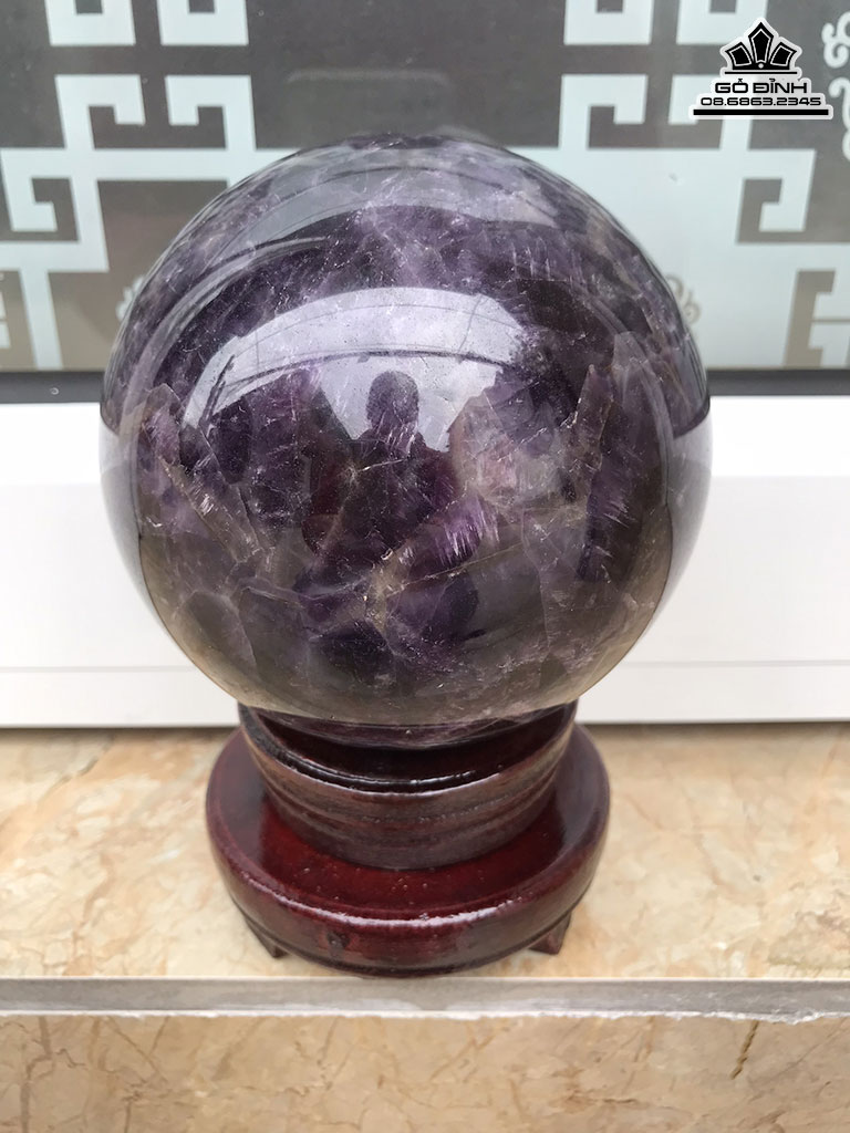 Bi Cầu Đá Thạch Anh Tím Đường Kính 11 (cm) 1,85kg