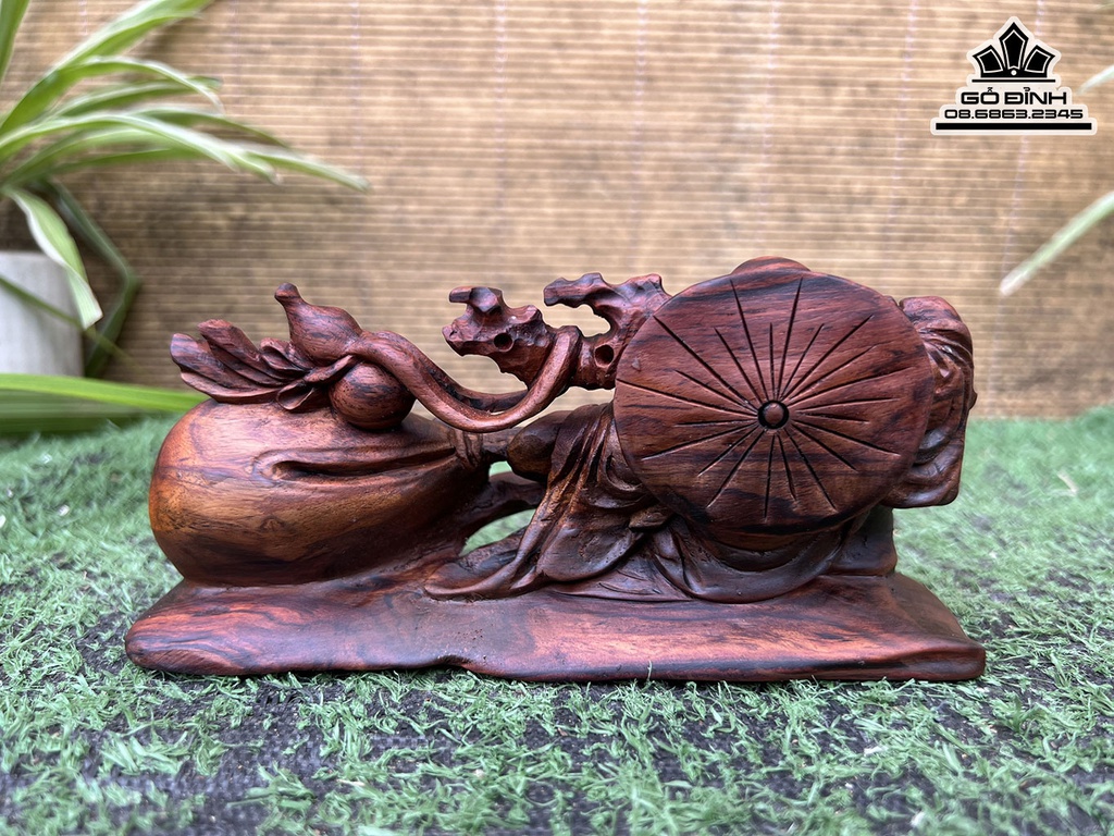 Tượng Phật Di Lặc Gỗ Sưa Cao 7 Ngang 16 Sâu 5 (cm)