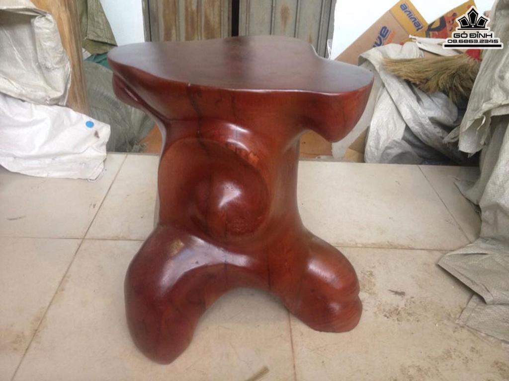 Đôn Gỗ Lim Cao 41 Mặt 38-31 (cm) DL403