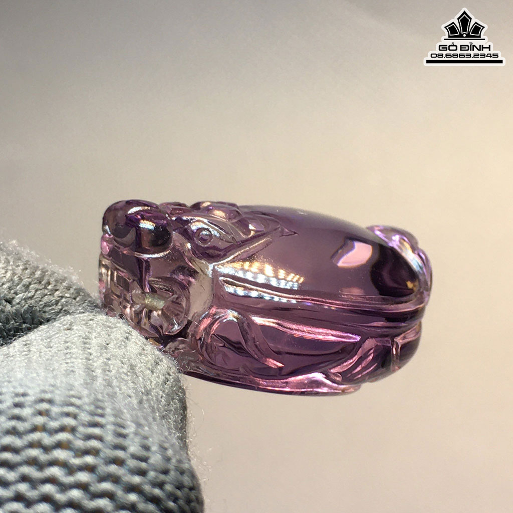 Long Quy Đá Thạch Anh Tím Cao 15 Ngang 24,8 Dài 31,9 (cm) 20,3g