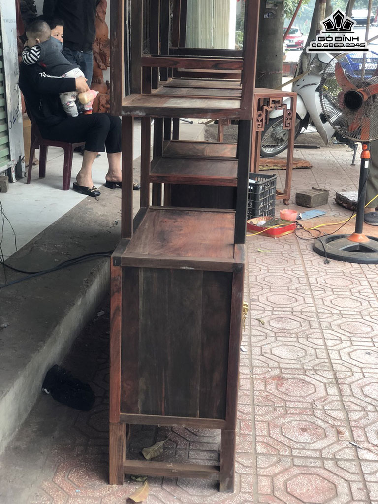 Cặp Tủ Ziczac Gỗ Trắc Cao 192 Ngang 97 Sâu 34 (cm) 1 Cái