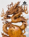 Tượng Nhất Long Gỗ Ngọc Am Cao 130 Ngang 52 Sâu 14 Kỷ Cao 160 (cm)