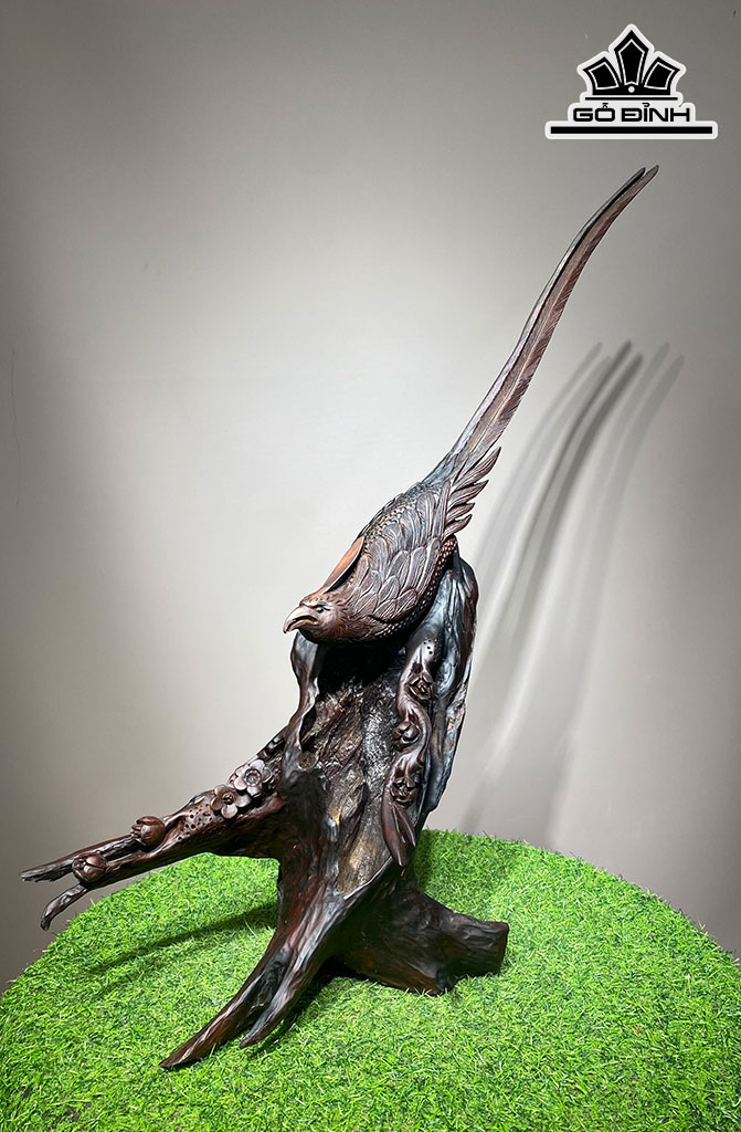 Tượng Chim Gỗ Trắc Cao 84 Ngang 70 Sâu 30 (cm)