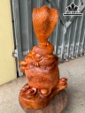 Tượng Rắn Phong Thủy Gỗ Hương Cao 64 Ngang 36 Sâu 29 (cm)