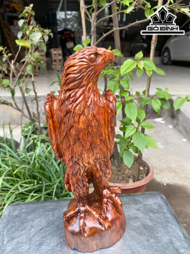 Tượng Đại Bàng Gỗ Sưa Cao 29 Ngang 10 Sâu 10 (cm)