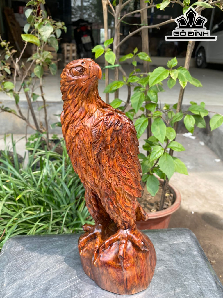 Tượng Đại Bàng Gỗ Sưa Cao 29 Ngang 10 Sâu 10 (cm)