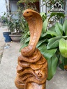 Tượng Rắn Phong Thủy Gỗ Hương Cao 66 Ngang 29 Sâu 25 (cm)