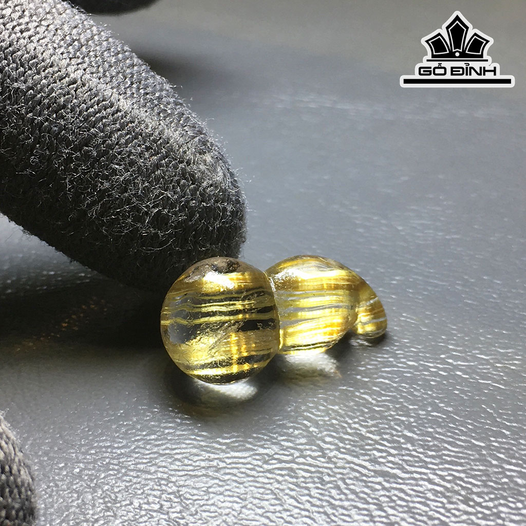 Hồ Lô Đá Thạch Anh Tóc Vàng Cao 20,7 Ngang 11,4 Sâu 10,4 (mm) 2,7g