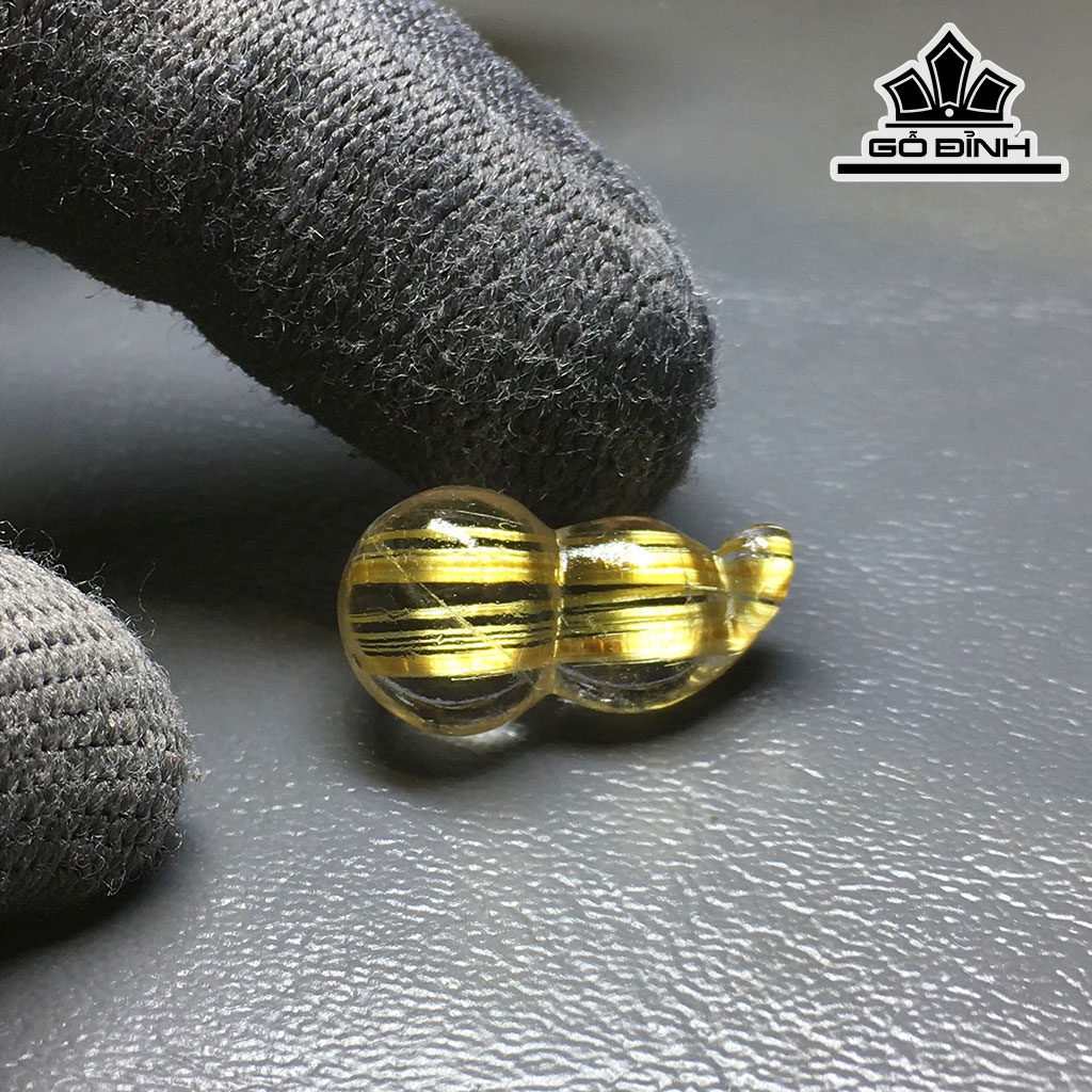 Hồ Lô Đá Thạch Anh Tóc Vàng Cao 20,7 Ngang 11,4 Sâu 10,4 (mm) 2,7g