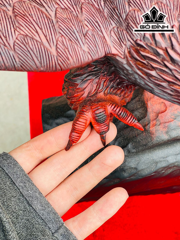 Tượng Đại Bàng Gỗ Trắc Cao 26 Ngang 52 Sâu 25 (cm)