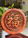 Đĩa Chữ Phúc Gỗ Hương Cao 3 Đường Kính 50 (cm)