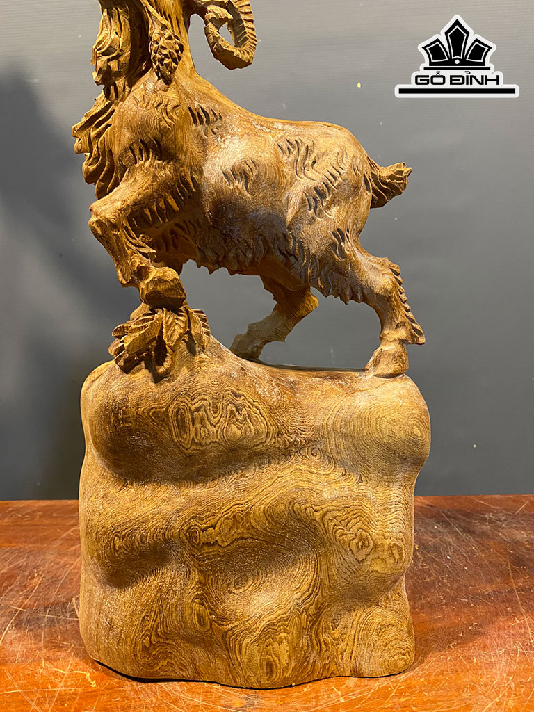 Tượng Nhất Dương Gỗ Ngọc Am Cao 37 Ngang 18 Sâu 10 (cm)