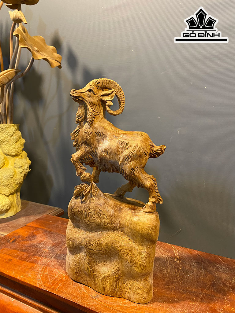 Tượng Nhất Dương Gỗ Ngọc Am Cao 37 Ngang 18 Sâu 10 (cm)