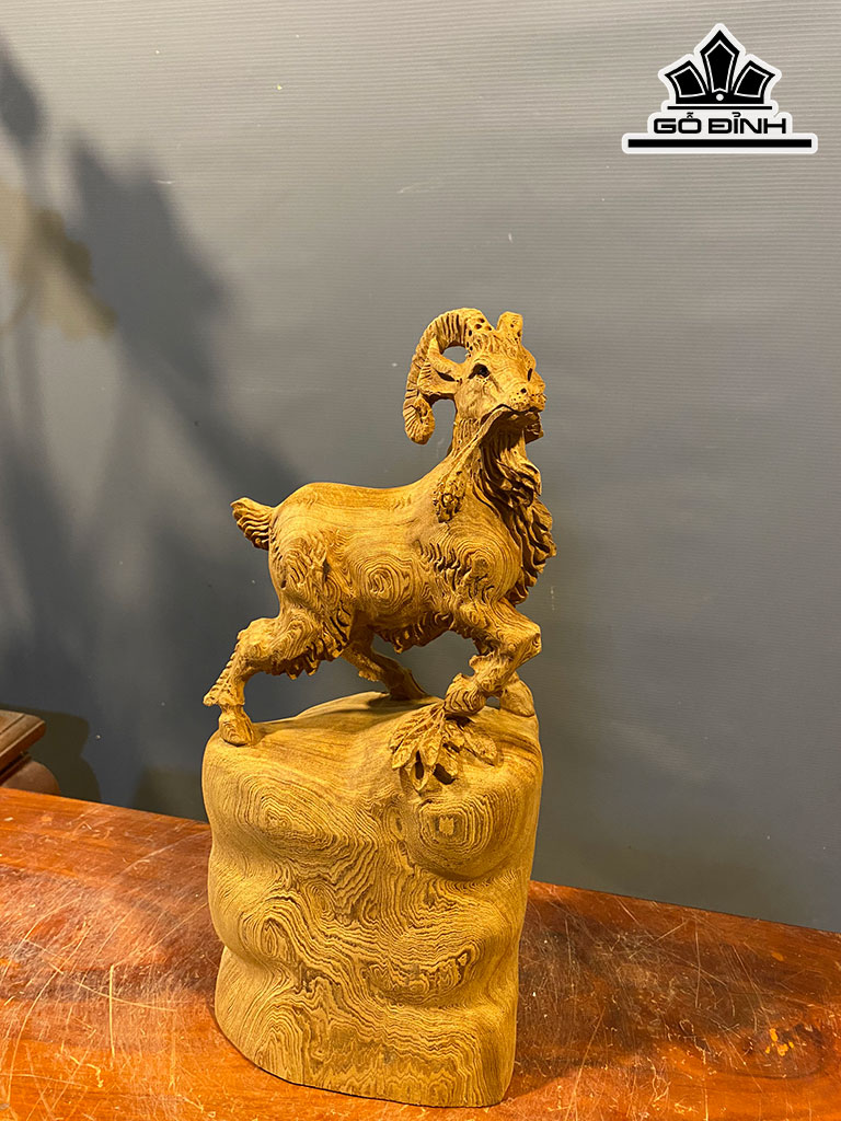 Tượng Nhất Dương Gỗ Ngọc Am Cao 38 Ngang 18 Sâu 10 (cm)