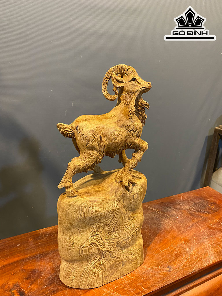 Tượng Nhất Dương Gỗ Ngọc Am Cao 38 Ngang 18 Sâu 10 (cm)