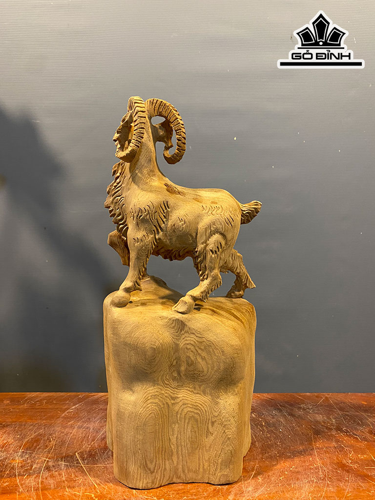 Tượng Nhất Dương Gỗ Ngọc Am Cao 38 Ngang 18 Sâu 10 (cm)