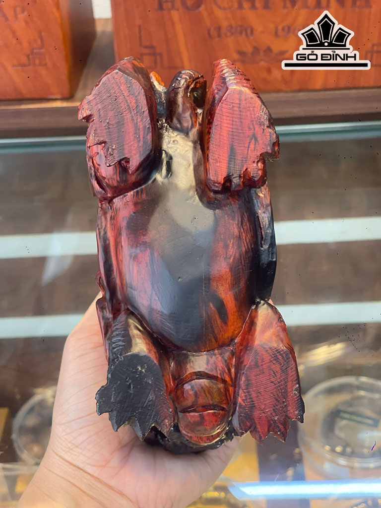 Tượng Long Quy Gỗ Trắc Cao 11 Ngang 27 Sâu 8 (cm)