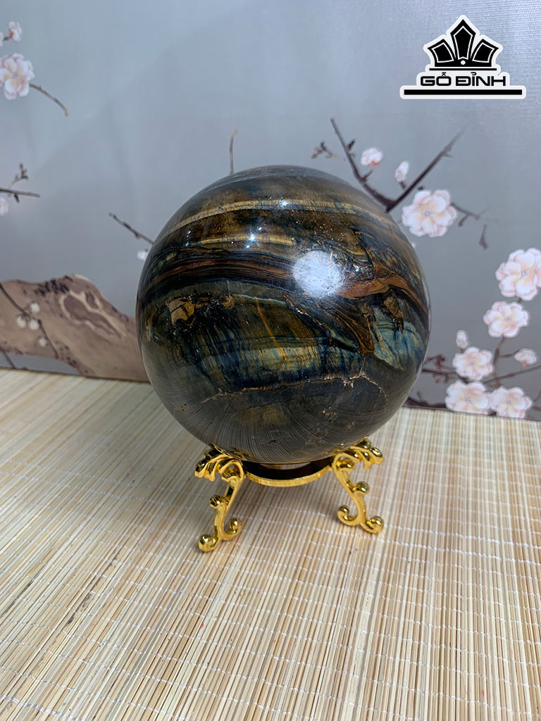 Bi Cầu Đá Mắt Hổ Đường Kính 11,5 (cm) 2,2kg