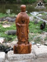Tượng Gia Cát Lượng Gỗ Bách Xanh Cao 53 Ngang 22 Sâu 14 (cm)