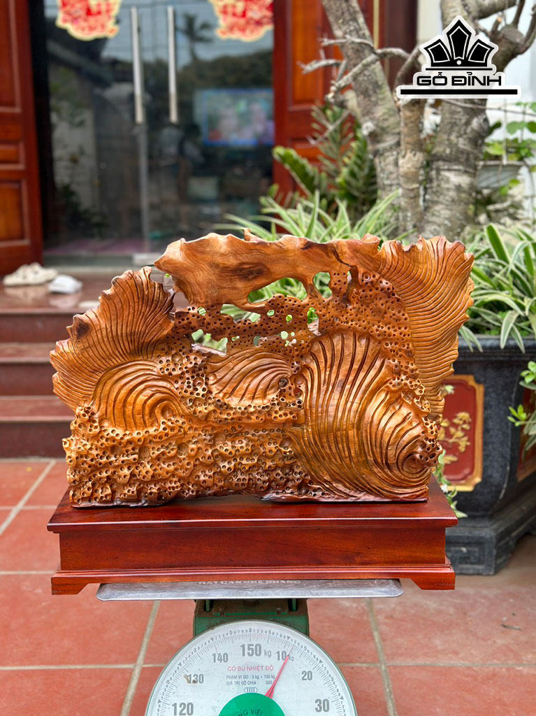 Cặp Cá Xiêm Gỗ Ngọc Am Cao 41 Ngang 55 Sâu 20 Cao Cả Kỷ 52 (cm)