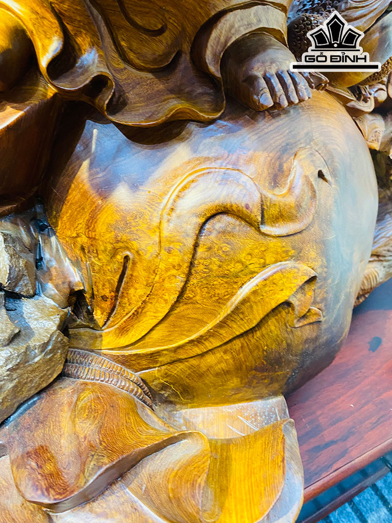 Tượng Phật Di Lặc Tam Phúc Gỗ Hương Cao 162 Ngang 90 Sâu 50 (cm)