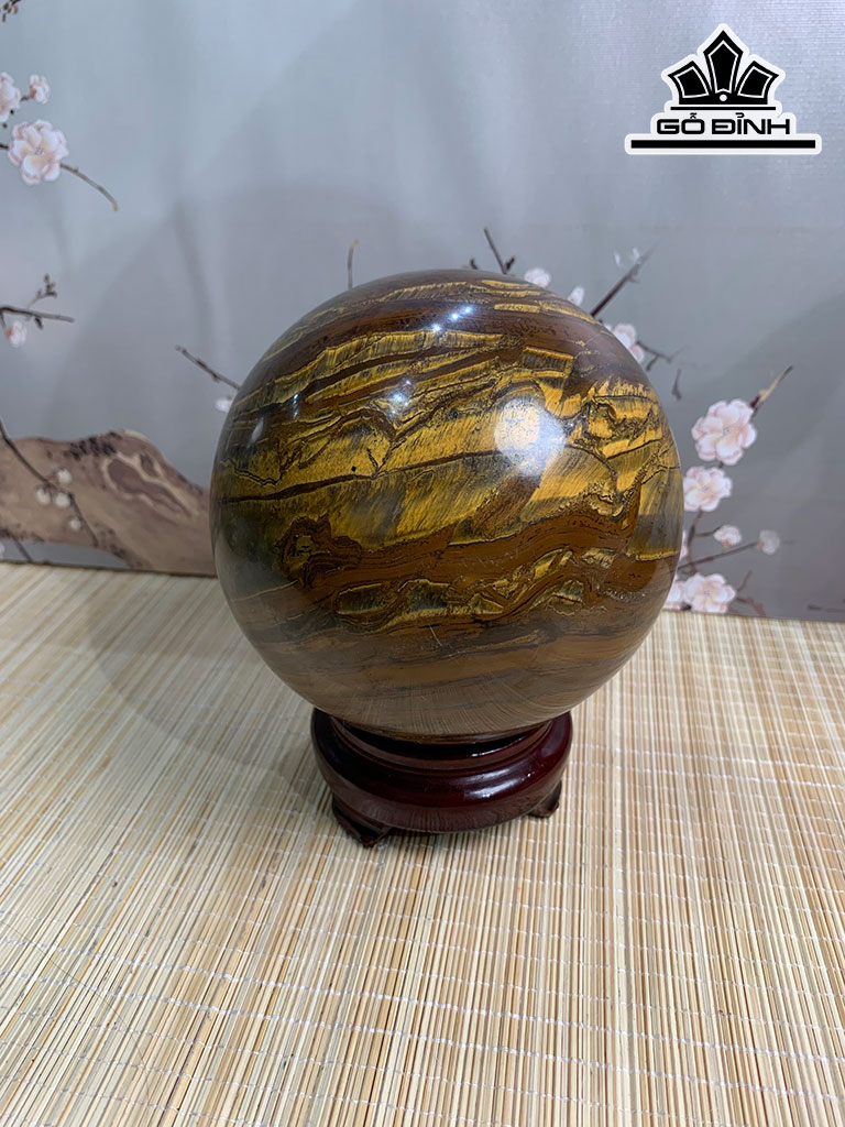 Bi Cầu Đá Mắt Hổ  Đường Kính Hạt 12 (cm) 2,71kg