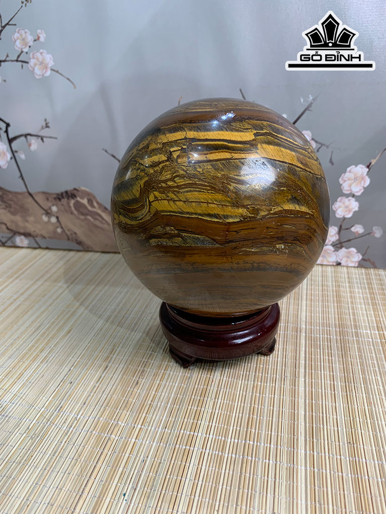 Bi Cầu Đá Mắt Hổ  Đường Kính Hạt 12 (cm) 2,71kg