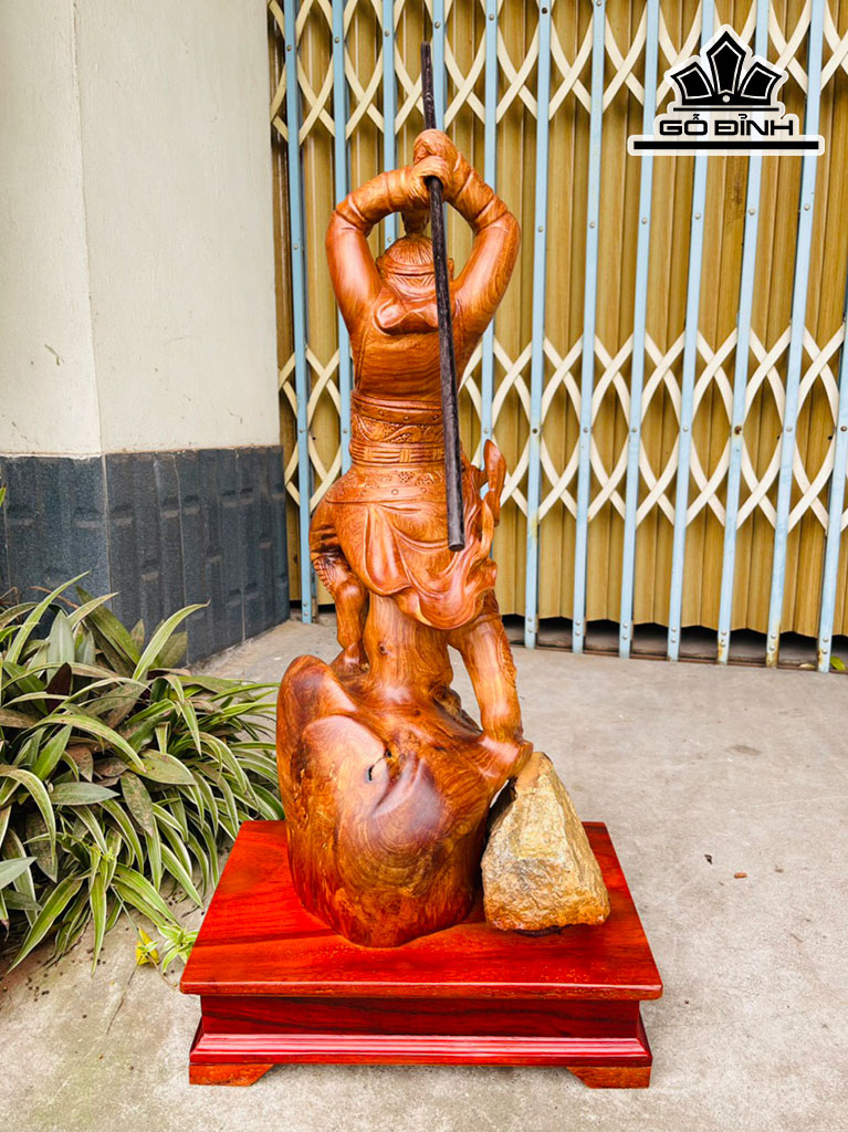 Tề Thiên Đại Thánh Gỗ Hương Cao 66 Ngang 30 Sâu 22 Cao Cả Kỷ 80 (cm)
