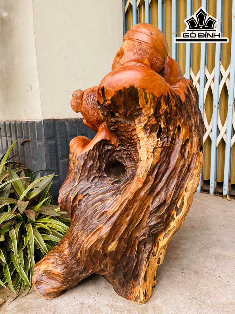 Tiên Đồng Ngọc Nữ Gỗ Hương Cao 70 Ngang 45 Sâu 28 (cm)