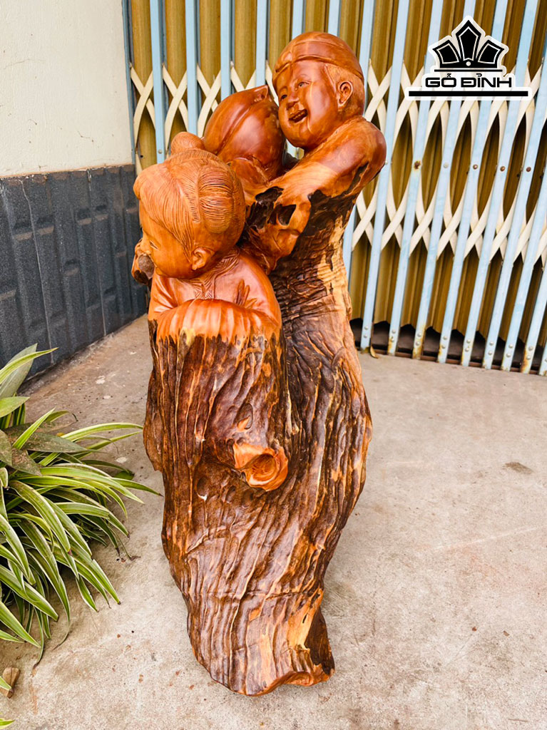 Tiên Đồng Ngọc Nữ Gỗ Hương Cao 70 Ngang 45 Sâu 28 (cm)