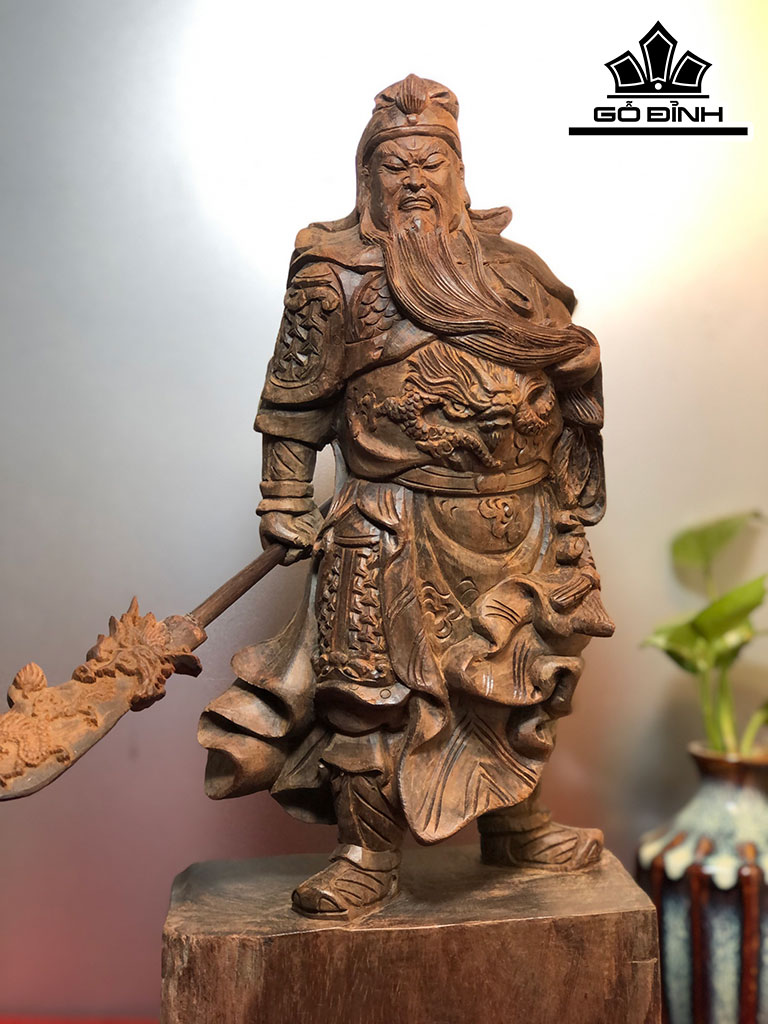 Tượng Gỗ Quan Công Gỗ Trắc Ngang 38 Cao 16 Sâu 10 (cm)